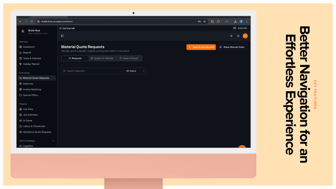 Build Hive — Construction Procurement Platform web platform 3